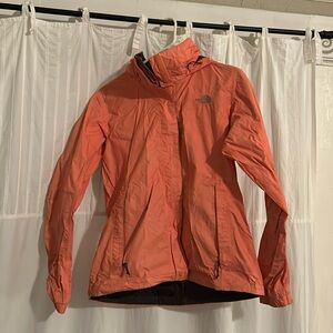 The north face coral raincoat